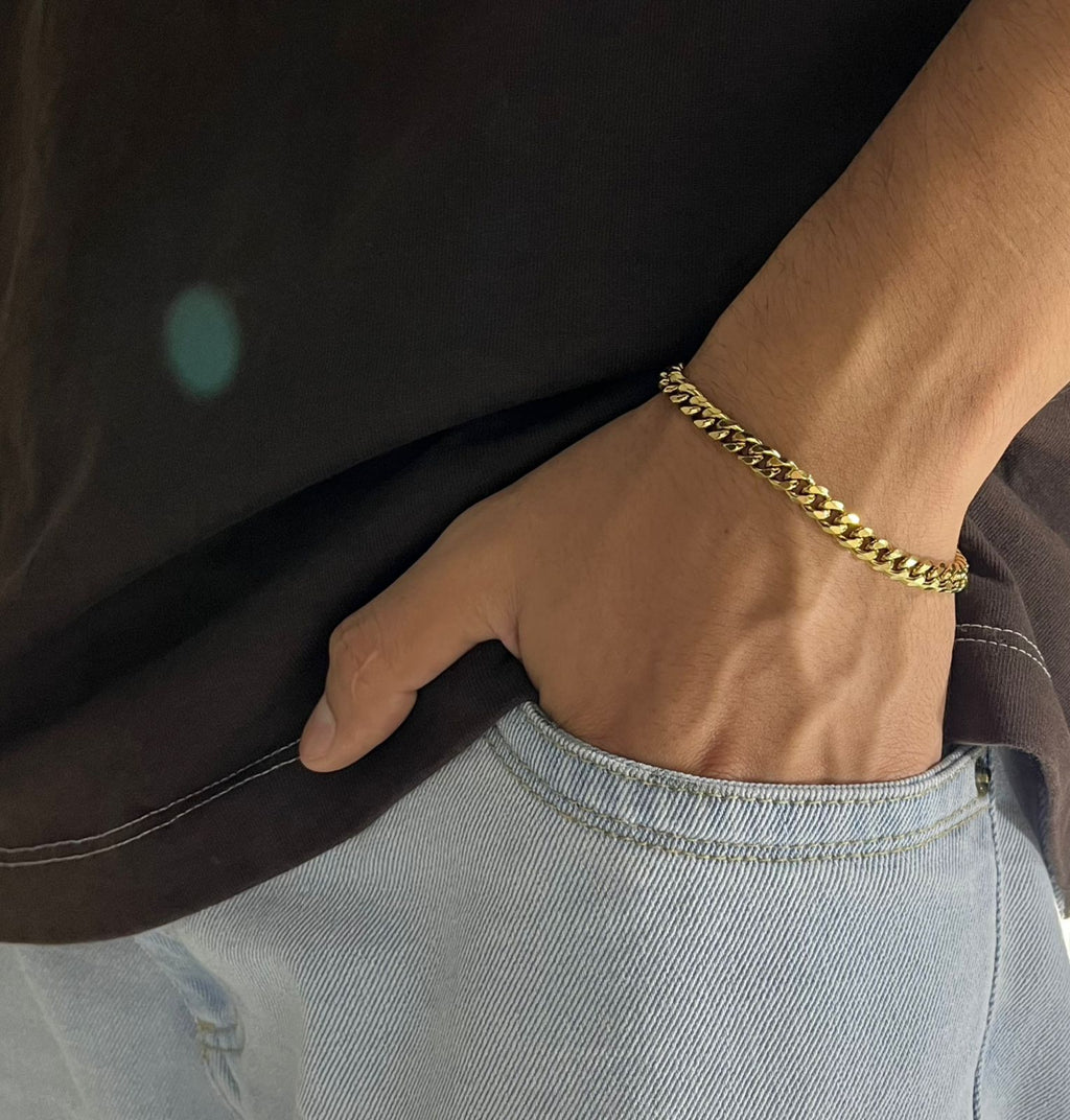 Pulsera Cubana para hombre 6mm x 20cm