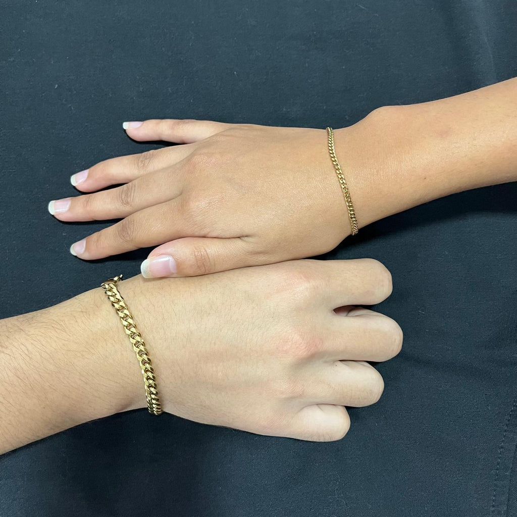 Combo pulseras Cubano pareja