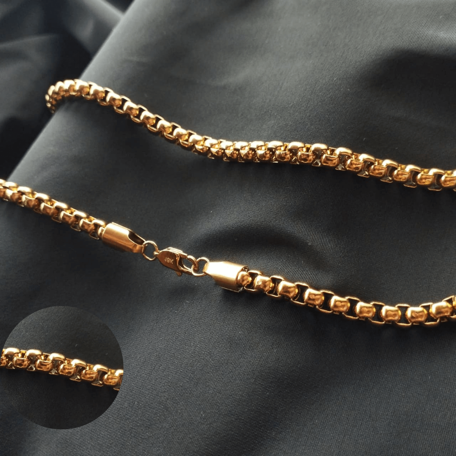 Cadena Veneciana Hombre 6mm × 65cm – Acabado Premium